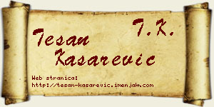 Tešan Kašarević vizit kartica